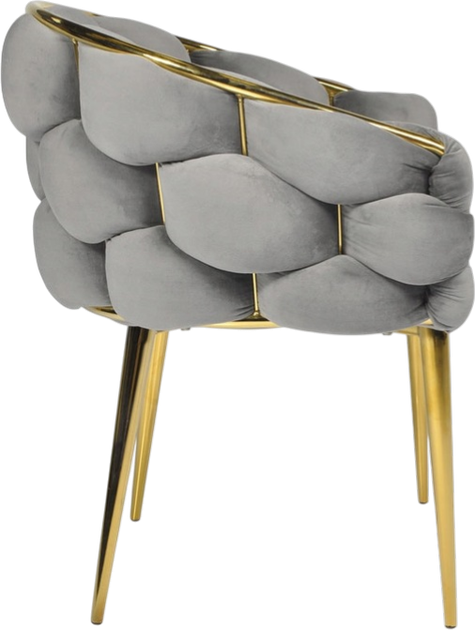 Крісло велюрове Hedo Balloon Сіре 100083 (5907184130583) - зображення 3