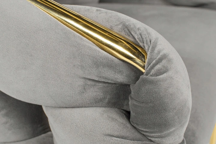 Крісло велюрове Hedo Balloon Сіре 100083 (5907184130583) - зображення 8