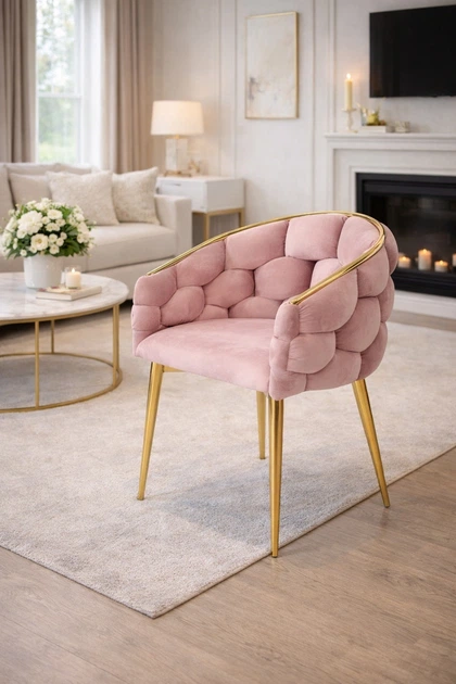 Крісло велюрове Hedo Balloon Рожеве 100084 (5907184130590) - зображення 9