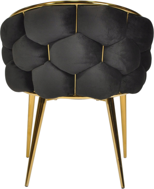 Krzesło welurowe Hedo Balloon Czarne 100085 (5907184130606) - obraz 4