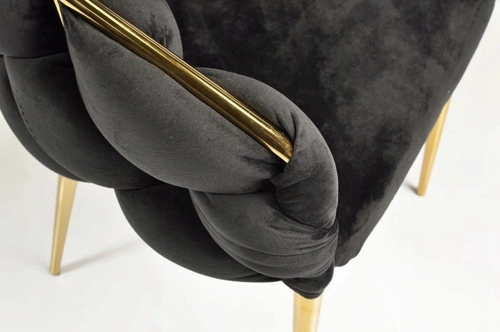 Krzesło welurowe Hedo Balloon Czarne 100085 (5907184130606) - obraz 7