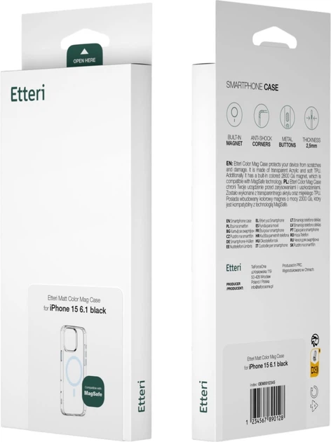 Панель Etteri Color Mag для Apple iPhone 16 Pro Light Blue/Transparent (5906961964700) - зображення 5