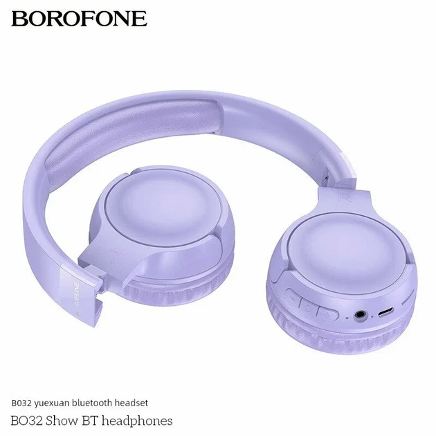 Блютуз стерео гарнитура 40мм 200mAh складная розовая Borofone BO32 для музыки и разговоров - Фото 7 Блютуз стерео гарнитура 40мм 200mAh складная розовая Borofone BO32 для музыки и разговоров - изображение 7