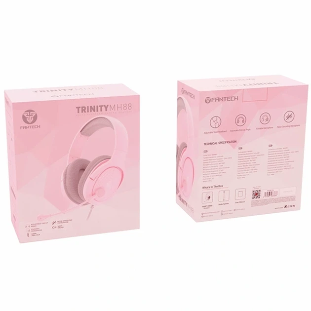 Ігрові навушники Fantech MH88 Trinity Pink 50мм драйвери з мікрофоном для геймерів - зображення 2