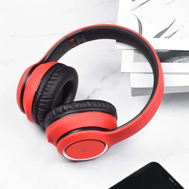 Bluetooth стерео гарнітура Hoco W28 250 mah 10 годин роботи червоний пластик - Фото 8 Bluetooth стерео гарнітура Hoco W28 250 mah 10 годин роботи червоний пластик - зображення 8