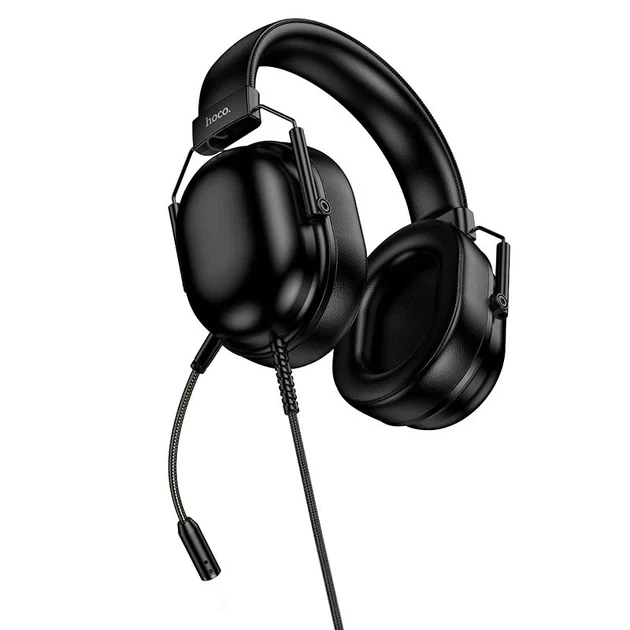 Ігрові навушники Hoco W113 50мм USB7.1 накладні чорний для занурення в геймплей - Фото 3 Ігрові навушники Hoco W113 50мм USB7.1 накладні чорний для занурення в геймплей - зображення 3