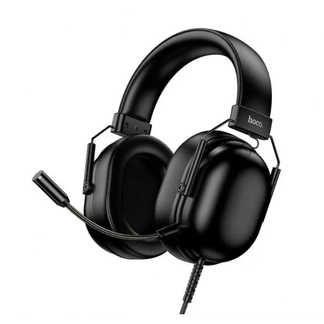 Ігрові навушники Hoco W113 50мм USB7.1 накладні чорний для занурення в геймплей - Фото 7 Ігрові навушники Hoco W113 50мм USB7.1 накладні чорний для занурення в геймплей - зображення 7