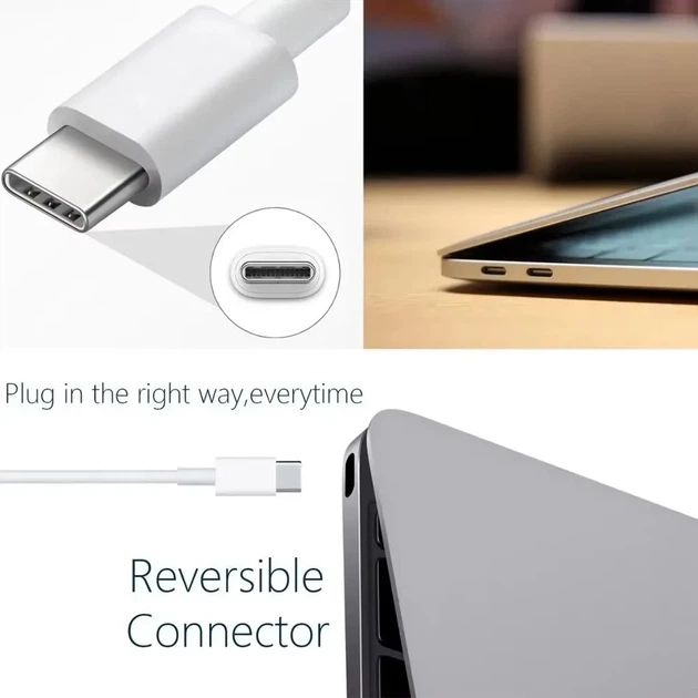 Мережевий зарядний пристрій 87Вт USB-C PD для MacBook білий вогнестійкий полікарбонат 100-240V - Фото 7 Мережевий зарядний пристрій 87Вт USB-C PD для MacBook білий вогнестійкий полікарбонат 100-240V - зображення 7