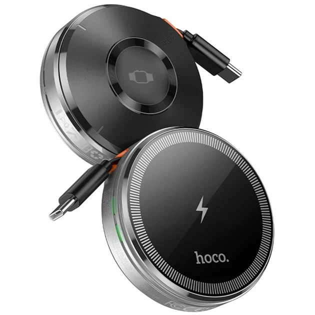 Бездротовий зарядний пристрій 15W для смартфонів та iWatch 2 в 1 Hoco CQ18 сріблястий алюмінієвий сплав - Фото 1 Бездротовий зарядний пристрій 15W для смартфонів та iWatch 2 в 1 Hoco CQ18 сріблястий алюмінієвий сплав - зображення 1
