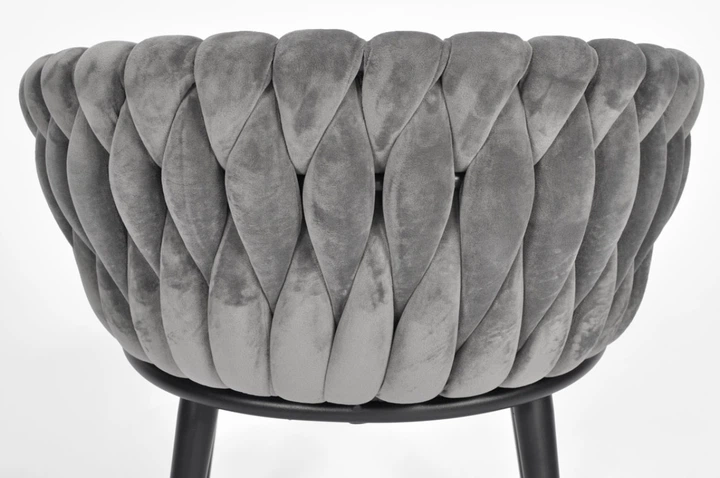 Крісло велюрове Hedo Glamour Сіре 100077 (5907184130514) - зображення 7
