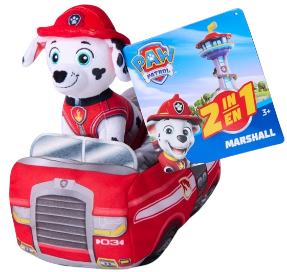 М'яка іграшка Spin Master Щенячий патруль Маршалл у пожежній машині (681147104143) - зображення 2