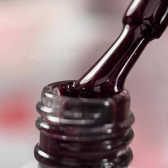 Марсала гель лак Saga Professional LOVE RED 03 бордовый 10 мл - изображение 3