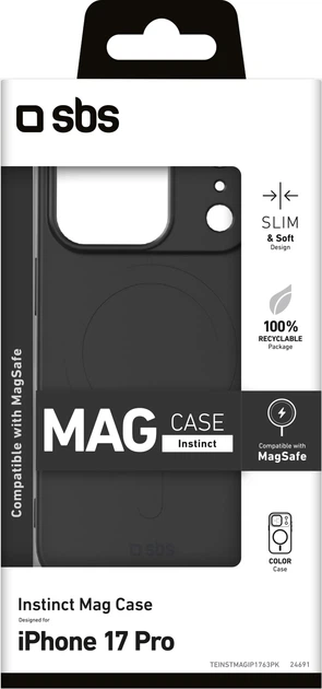 Etui SBS Instinct Mag do Apple iPhone 17 Pro Black (TEINSTMAGIP1763PK) - obraz 2