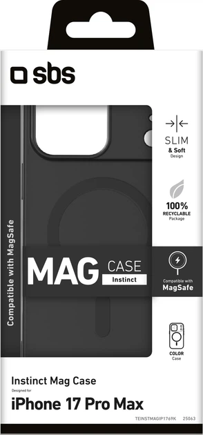 Etui SBS Instinct Mag do Apple iPhone 17 Pro Max Black (TEINSTMAGIP1769K) - obraz 2
