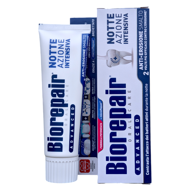 Зубна паста нічна BIOREPAIR dent.adv.notte 75 мл. - Фото 1 Зубна паста нічна BIOREPAIR dent.adv.notte 75 мл. - зображення 1