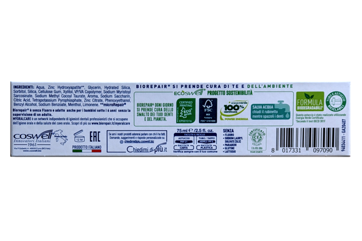 Зубна паста відбілююча BIOREPAIR dent.pro white 75 мл. - изображение 2