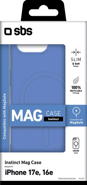 Чохол SBS Instinct Mag для Apple iPhone 17e/16e Blue (TEINSTMAGIPSE25B) - зображення 3
