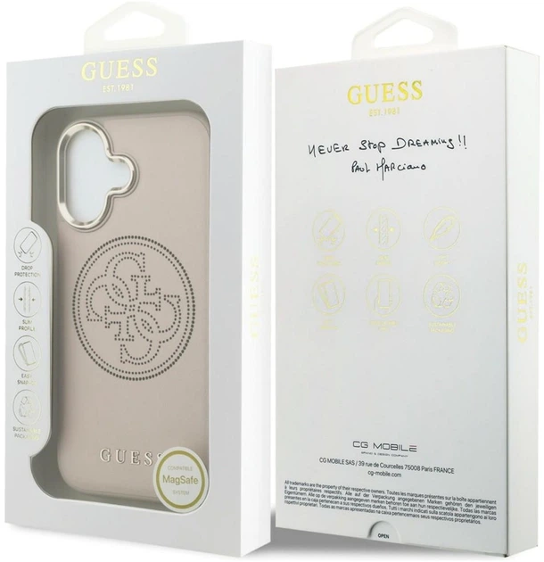 Etui Guess Perforated 4G MagSafe do Apple iPhone 17 Pink (GUHMP17S5PG4SRGP) - obraz 8