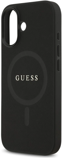 Etui Guess Saffiano Classic Logo MagSafe do Apple iPhone 17 Black (GUHMP17SPSAHMCK) - obraz 6