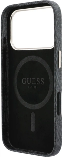 Etui Guess 4G Script MagSafe do Apple iPhone 17 Pro Max Black (GUHMP17X5P4FWMSK) - obraz 7