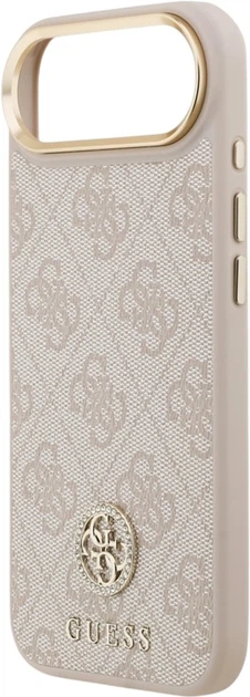 Etui Guess 4G Strass Logo & Big Strap Metal Buttons MagSafe do Apple iPhone Air Pink (GUHMP17MP4G4DCSP) - obraz 6