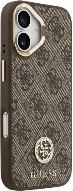Чохол Guess 4G Strass Logo MagSafe для Apple iPhone 17 Brown (GUHMP17SP4GRMDEW) - зображення 4