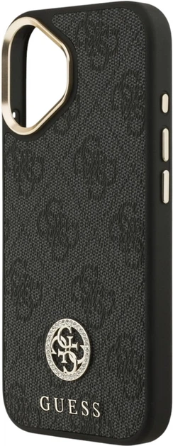 Etui Guess 4G Strass Logo MagSafe do Apple iPhone 17 Black (GUHMP17SP4GRMDEK) - obraz 6