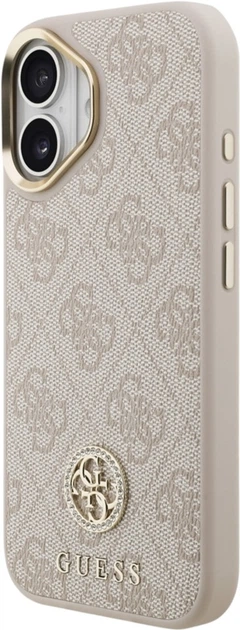 Etui Guess 4G Strass Logo MagSafe do Apple iPhone 17 Pink (GUHMP17SP4GRMDEP) - obraz 2
