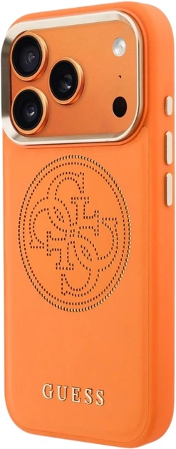Etui Guess Perforated 4G MagSafe do Apple iPhone 17 Pro Max Orange (GUHMP17X5PG4SRGO) - obraz 2