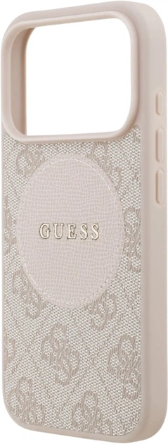 Etui Guess 4G Circle Classic Logo MagSafe do Apple iPhone 17 Pro Pink (GUHMP17LP4PGRSGP) - obraz 6
