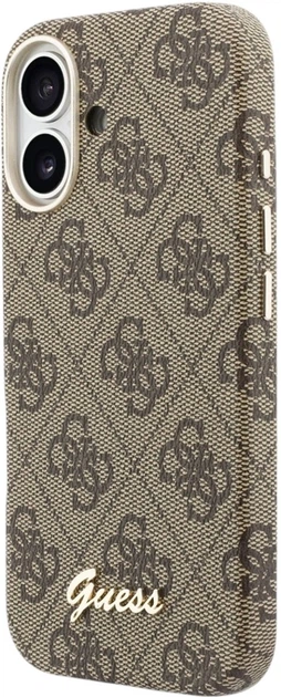 Чохол Guess 4G Script MagSafe для Apple iPhone 17 Brown (GUHMP17S5P4FWMSW) - зображення 2