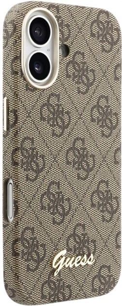 Чохол Guess 4G Script MagSafe для Apple iPhone 17 Brown (GUHMP17S5P4FWMSW) - зображення 4