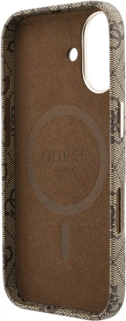 Чохол Guess 4G Script MagSafe для Apple iPhone 17 Brown (GUHMP17S5P4FWMSW) - зображення 7