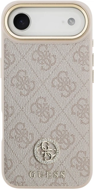 Etui Guess 4G Strass Logo MagSafe do Apple iPhone Air Pink (GUHMP17MP4GRMDEP) - obraz 3