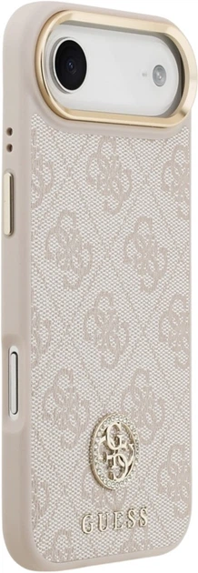 Etui Guess 4G Strass Logo MagSafe do Apple iPhone Air Pink (GUHMP17MP4GRMDEP) - obraz 4