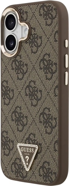 Чохол Guess 4G Triangle Logo MagSafe для Apple iPhone 17 Brown/Gold (GUHMP17SP4GTDGMW) - зображення 2