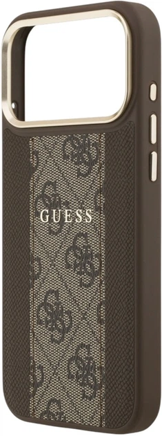 Чохол Guess 4G Stripe MagSafe для Apple iPhone 17 Pro Max Brown (GUHMP17XPG4SEMCW) - зображення 6