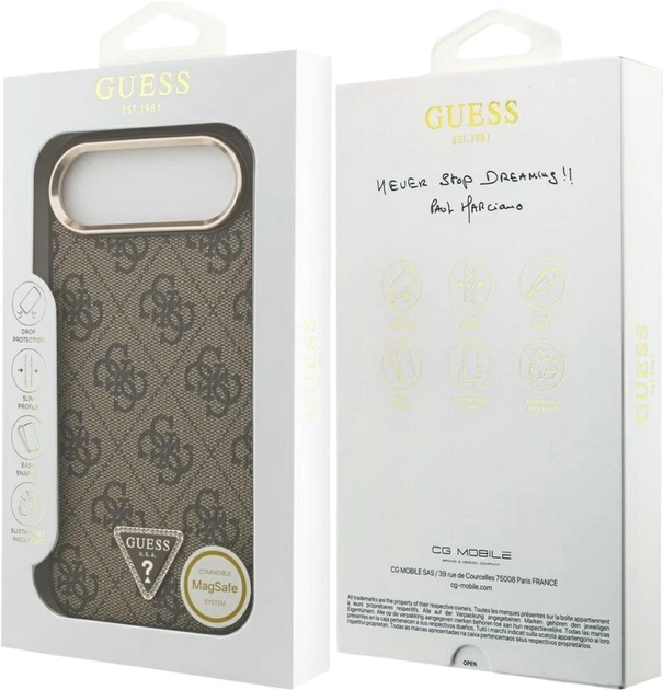 Чохол Guess 4G Triangle Logo MagSafe для Apple iPhone Air Brown/Gold (GUHMP17MP4GTDGMW) - зображення 8