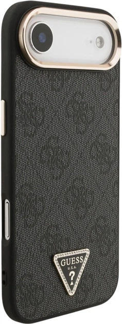 Etui Guess 4G Triangle Logo MagSafe do Apple iPhone Air Black/Gold (GUHMP17MP4GTDGMK) - obraz 4