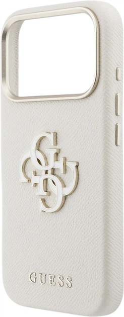 Etui Guess FW Resin Logo do Apple iPhone 17 Pro Max Beige (GUHCP17X5PS4RGGE) - obraz 6