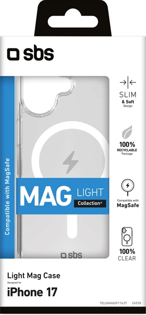 Etui SBS Light Mag do Apple iPhone 17 Transparent (TELIGMAGIP1763T) - obraz 2