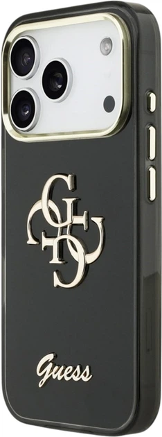 Etui Guess IML 4G Script Metal do Apple iPhone 17 Pro Black (GUHCP17L5HC4MLSK) - obraz 2