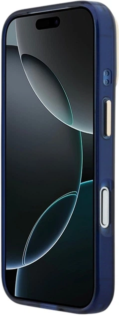 Etui Guess IML 4G Script Metal do Apple iPhone 17 Pro Blue (GUHCP17L5HC4MLSB) - obraz 5