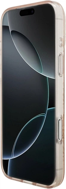 Etui Guess IML Flowers Electro Pearl Strap MagSafe do Apple iPhone 17 Pro Pink (GUHMP17LHCPOFPP) - obraz 4