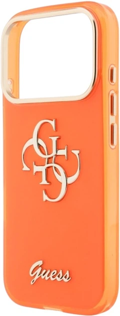 Etui Guess IML 4G Script Metal do Apple iPhone 17 Pro Orange (GUHCP17L5HC4MLSB) - obraz 6