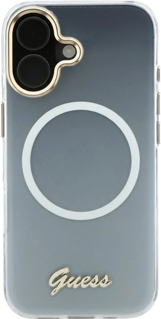 Etui Guess IML Gradient Script Metal MagSafe do Apple iPhone 17 White (GUHMP17S5HTGMCSH) - obraz 3