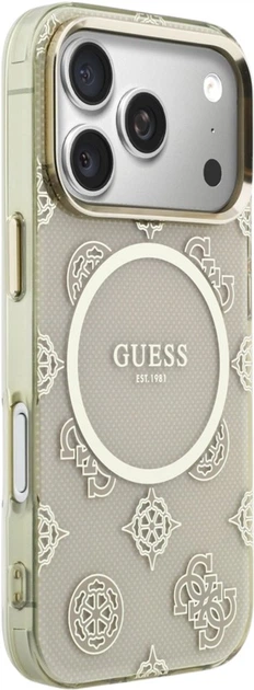 Чохол Guess IML Peony Dot MagSafe для Apple iPhone 17 Pro Beige (GUHMP17L5HPOEDE) - зображення 4