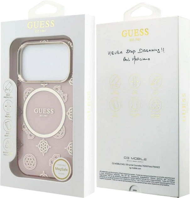 Чохол Guess IML Peony Dot MagSafe для Apple iPhone 17 Pro Pink (GUHMP17L5HPOEDP) - зображення 8