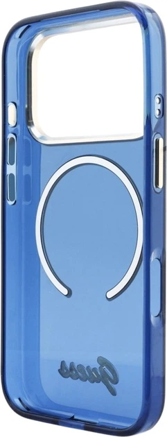 Etui Guess IML Script Metal MagSafe do Apple iPhone 17 Pro Blue (GUHMP17L5HTCSMSB) - obraz 7