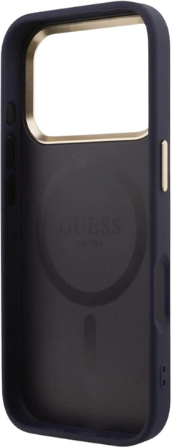 Etui Guess Peony Hot Stamp MagSafe do Apple iPhone 17 Pro Blue (GUHMP17LPSAMSECB) - obraz 7
